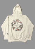 Life Cycle Hoodie - White / black, red