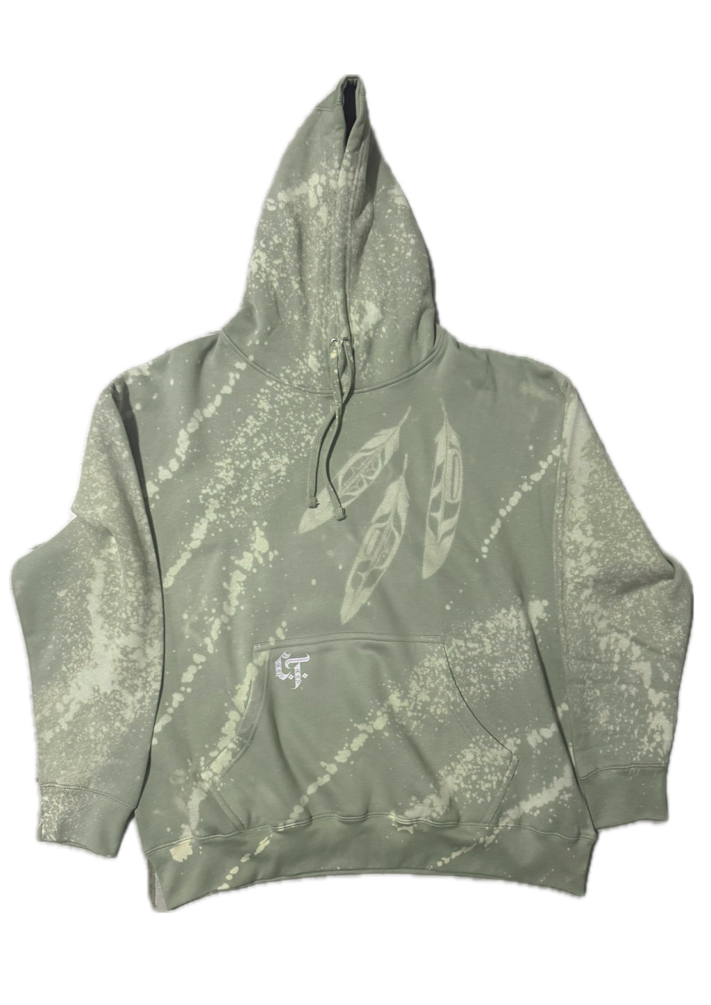Sacred Feathers Hoodie - Sage Green